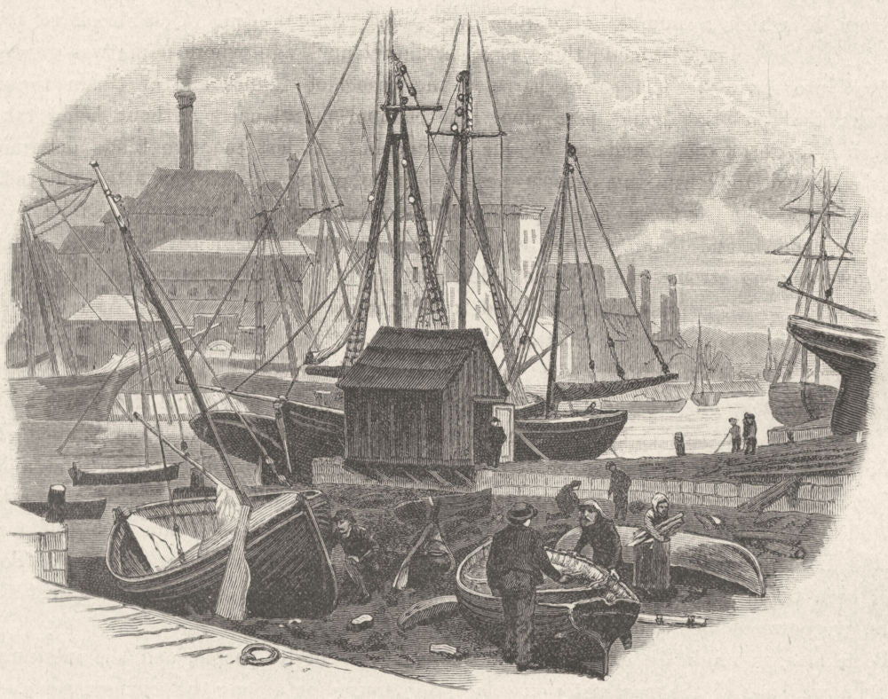 DORSET. Poole Harbour 1898 old antique vintage print picture